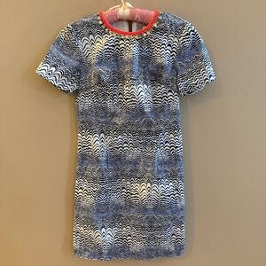 Trina Turk Blue/White/Orange Dress Size 2